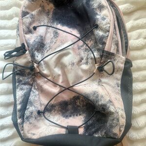 The North Face Pink and Black Patterned Backpack